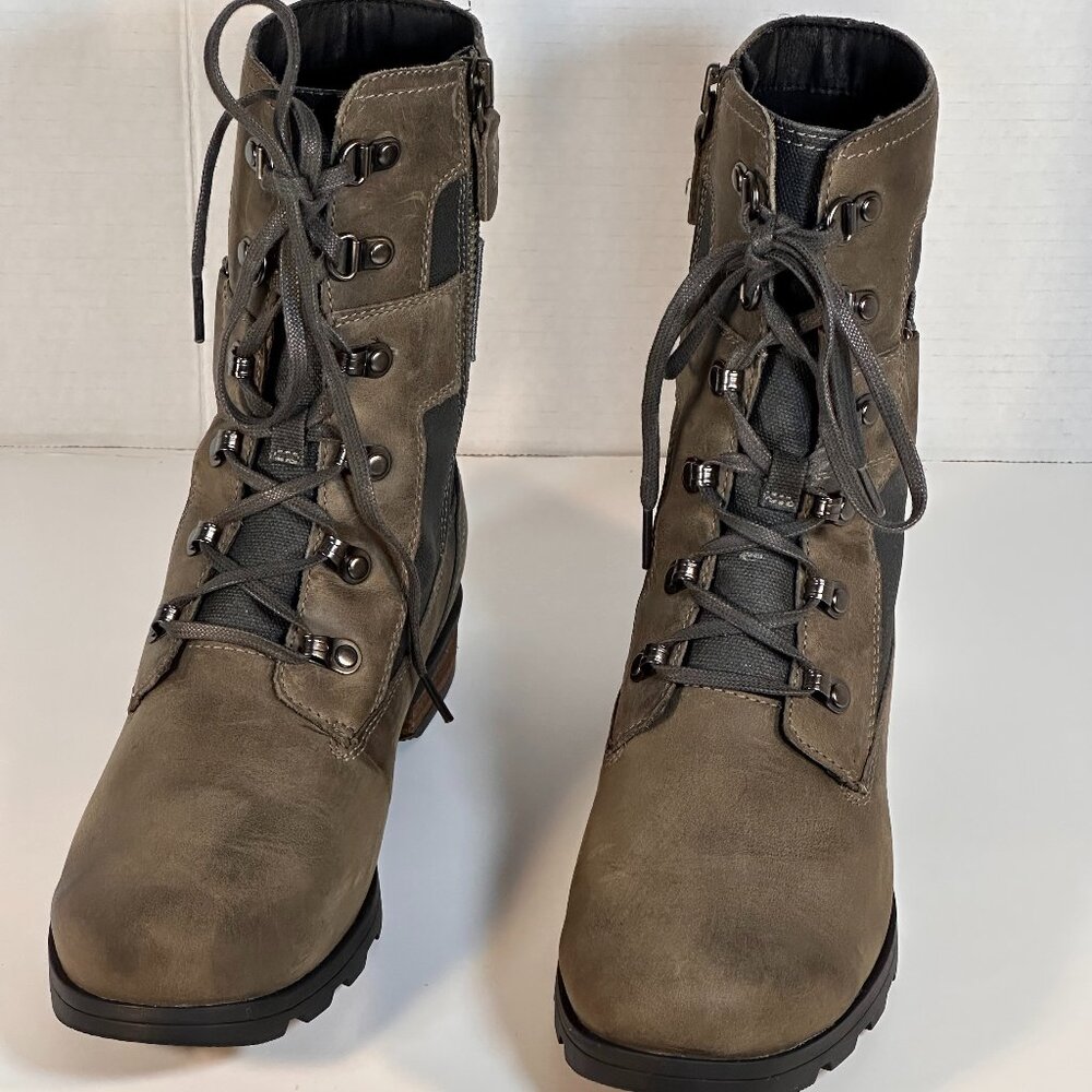 Sorel Brown Lace-Up Combat Boots